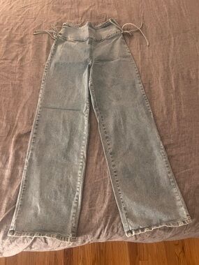 Lane 201 High-Waist Wide-Leg Jeans